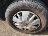 a close up of a tire on a car