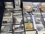 many old postcards that are on the table
