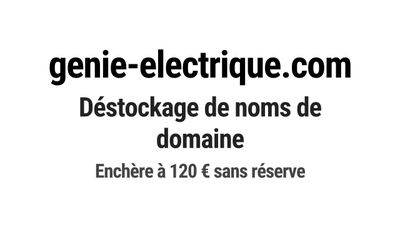 Nom de domaine genie-electrique.