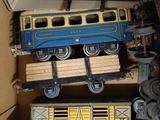 a toy train that is sitting in a box