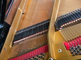a close up of a piano that is being played