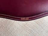 a close up of the inside of a handbag with a zipper