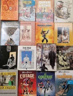 a lot of books that are on the table