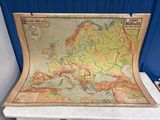 a map of europe on a table in a room