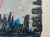 an image of a painting of a mountain with trees in the background