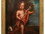 une image représentant un tableau où figure un enfant avec une faux et un chien