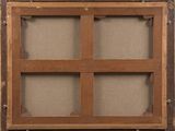 an old wooden window frame with four panes of glass in it
