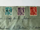 a piece of paper that has some stamps on it