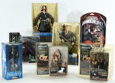 many action figures that are in the package