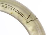 a close up picture of a banana with a lot of brown marks on it