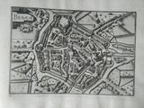 an old map of a town in the middle of a field