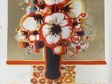 a picture of a painting of flowers in a vase