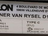 a label on the back of a vehicle stating that the vehicle is not in service