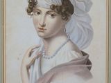 portrait of a woman in a turban and pearls