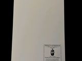 the back of a sheet of white paper with a picture of a snowman on it