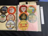 many different types of beer labels on a binder