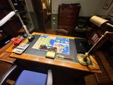 an image of a desk with a map on it