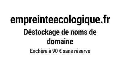 Nom de domaine empreinteecologique.