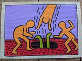 a drawing of two people in a hole with a person reaching for a plant