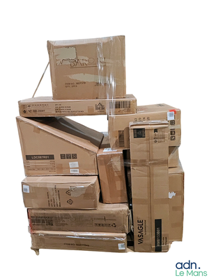 boxes stacked on top of each other on a pallet
