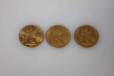 trois souverains d'or de l'Empire britannique