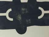 an image of a black and white poster with a flower on it