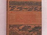 un livre marron avec une couverture noire et rouge sur un fond blanc