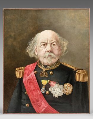 a painting of a man in uniform with a medal on his chest