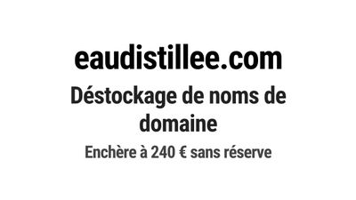 Nom de domaine eaudistillee.com.