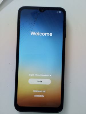 iphone x screen with the welcome screen displayed on the screen