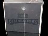 a clear box that has a black and yellow logo on it