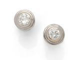 a pair of diamond stud earrings