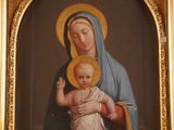 an image of a painting of a woman holding a baby