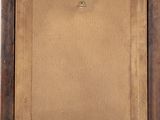an oil painting of a brown square frame with a brown background