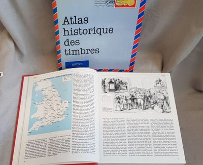 an open book with a picture of a map on it