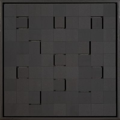 an image of a black and white photo of a square pattern