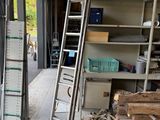 a ladder that is leaning against the wall