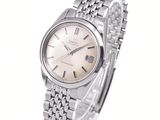 an image of a wrist watch with a white dial on a silver bracelet