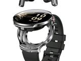 an image of a smart watch with ear buds attached to it