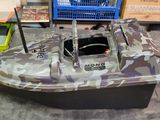 a boat that is sitting on the floor in a room