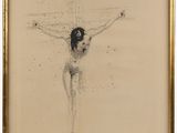 an image of a drawing of a person on a cross