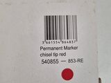 a white box with a barcode on it that says permanent market