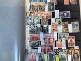 some of the stamps are on display on the wall