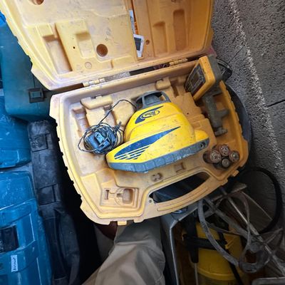 a yellow and blue toy train in a yellow case