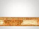 an image of a close up of a gold plate on a white background
