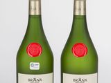 deux bouteilles de vin posées l'une à côté de l'autre sur une surface blanche