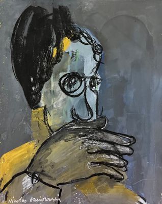 Nicolas GASIOROWSKI,, Je ne dirai rien, Gouache sur papier m…