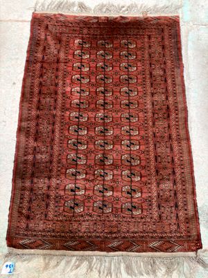 BOUKKARA Fin XIXème début XXème Tapis en laine et soie orang…
