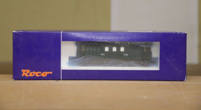 the box of a toy train is sitting on the table