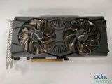 a close up of a video card with two fans on top of it